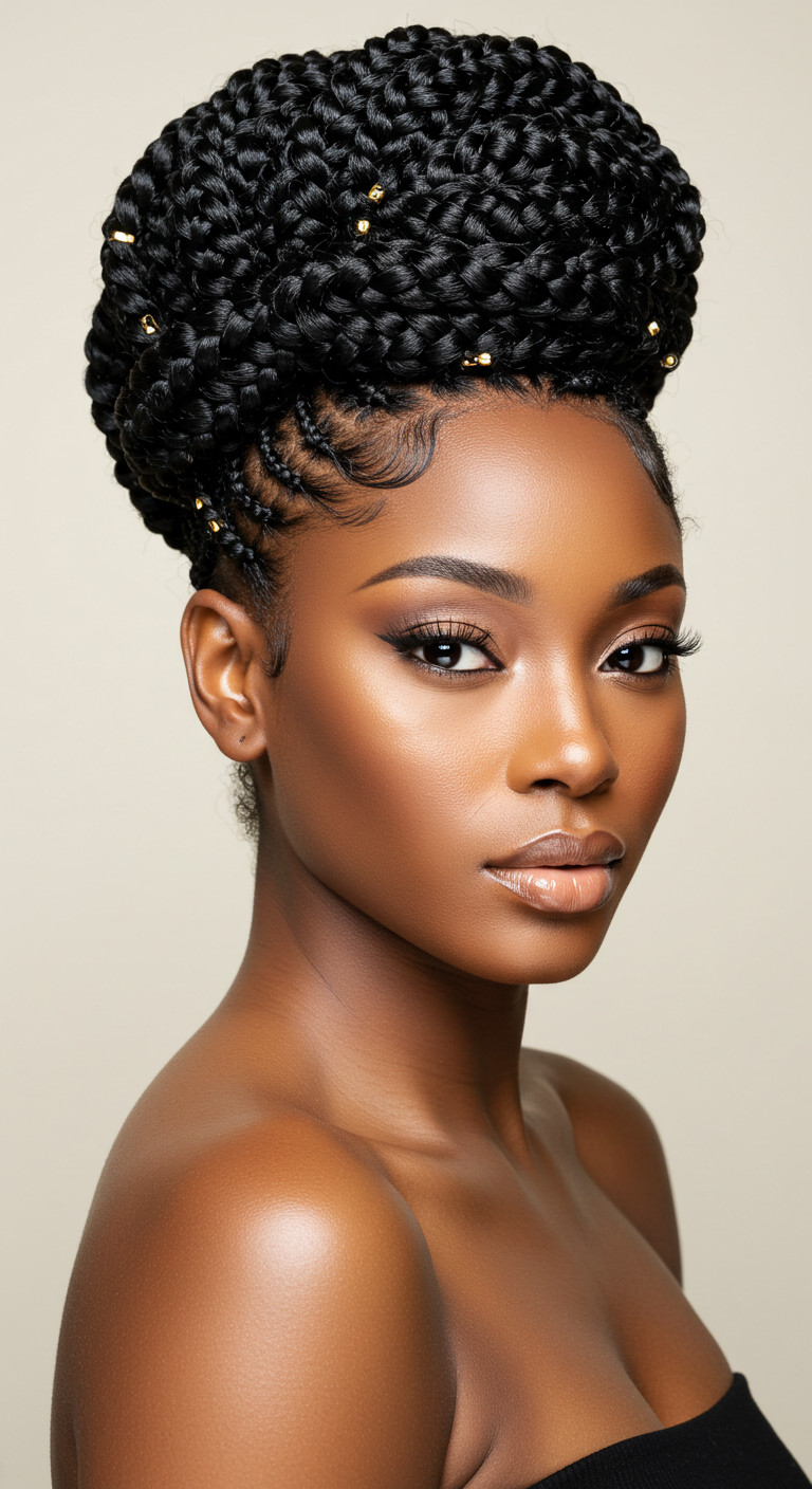 Halo Braid Black Women Hairstyle