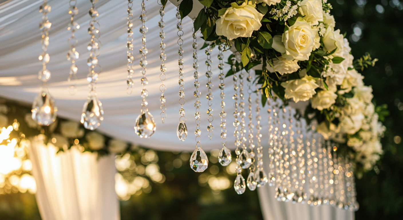 Hanging Crystal Wedding Decorations