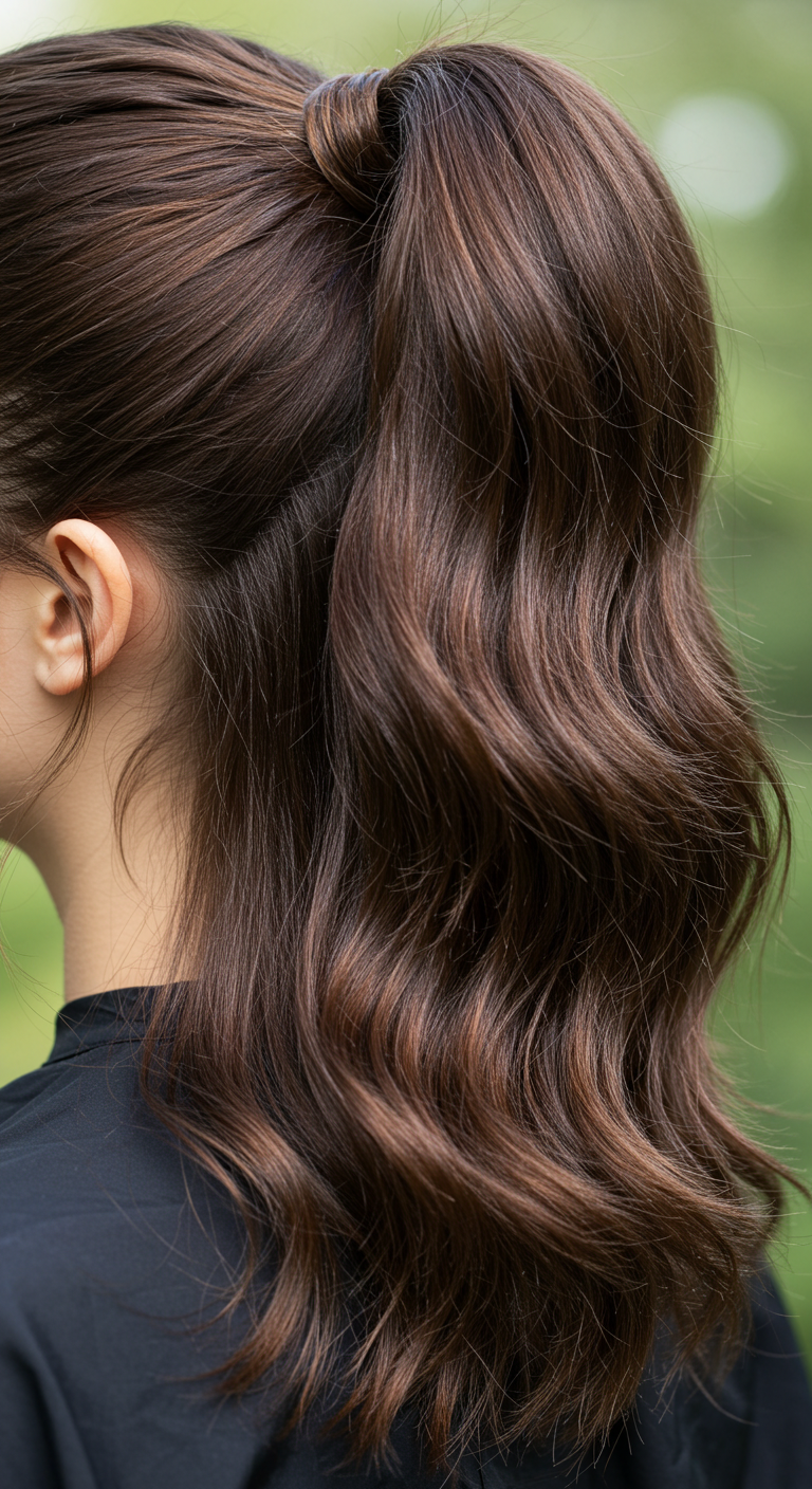 High Ponytail with Volume for Fine Hair