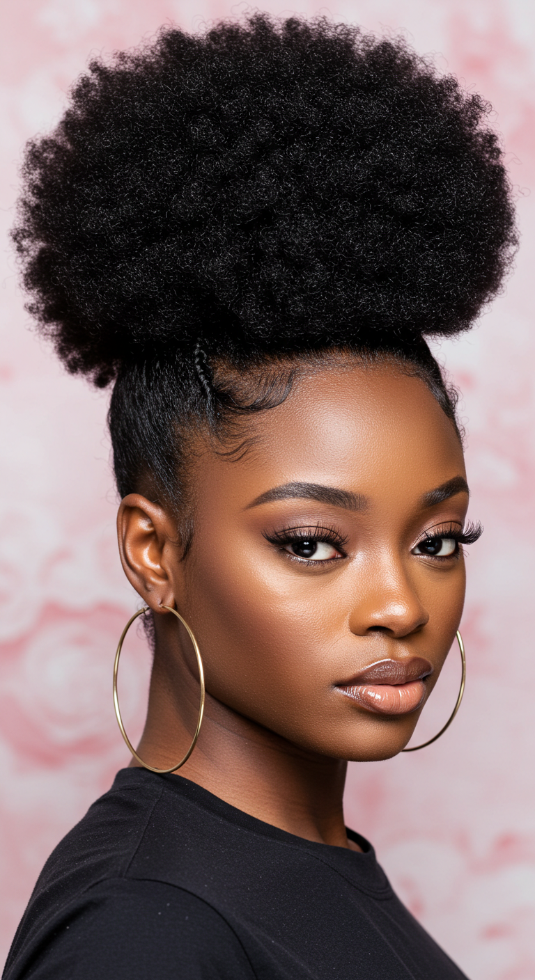 High Puff Black Women Hairstyle
