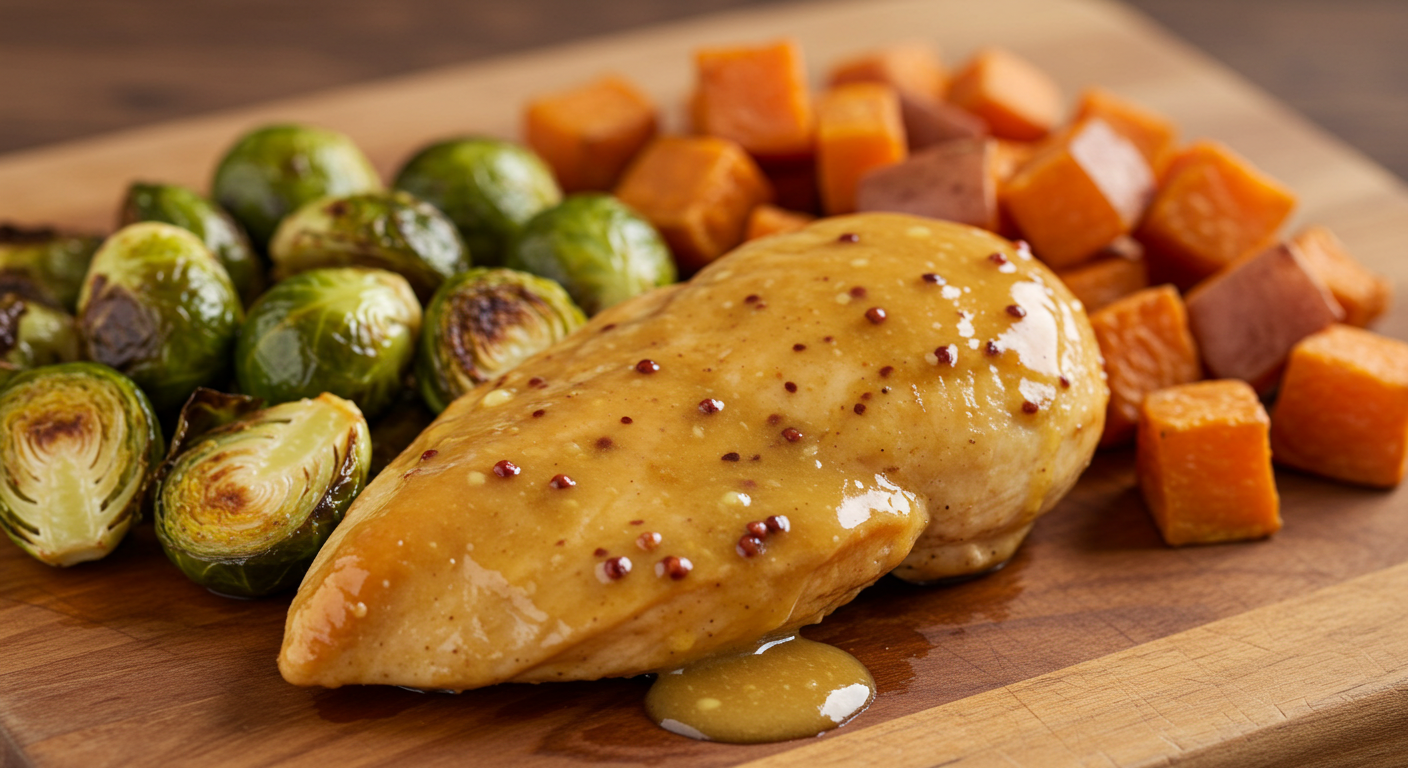 Honey Mustard Chicken and Brussels Sprouts