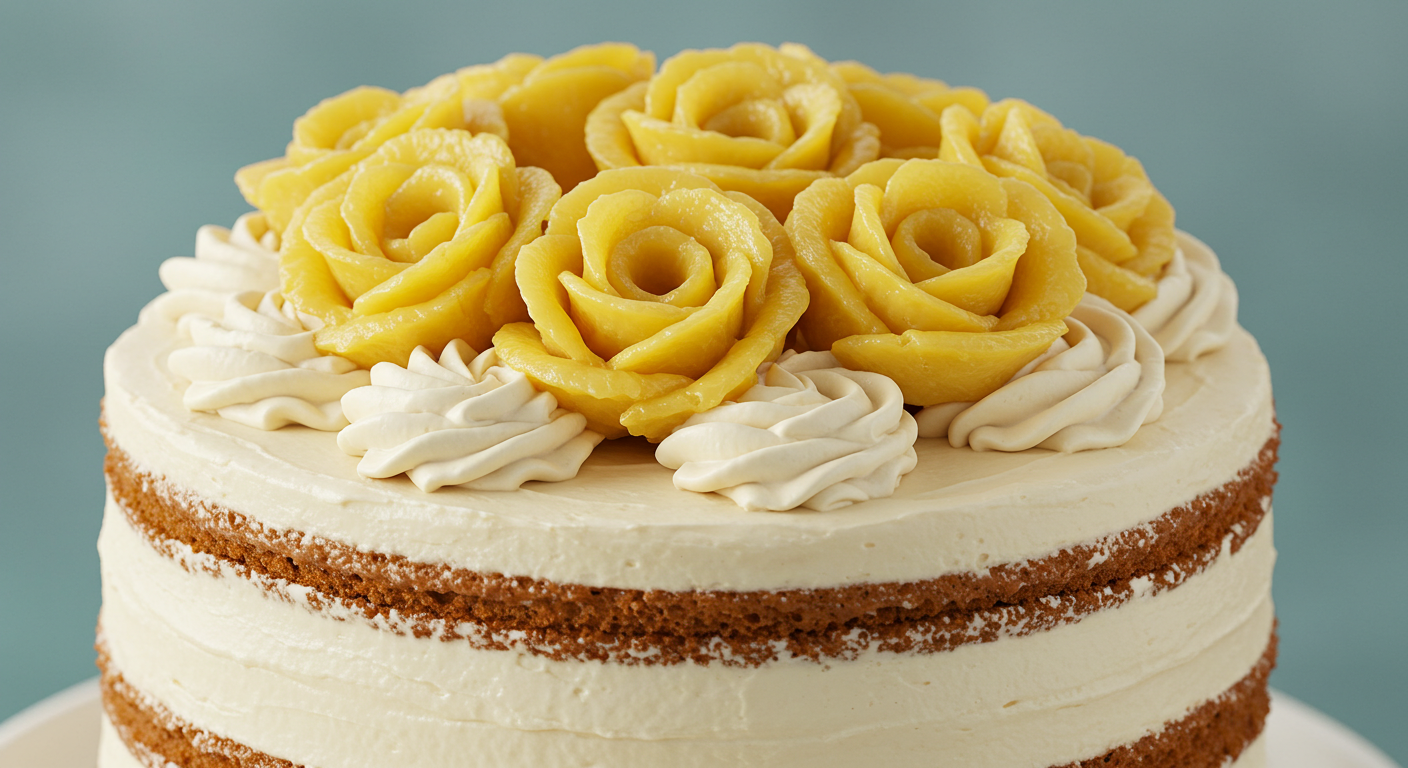 Hummingbird Cake with Pineapple Roses