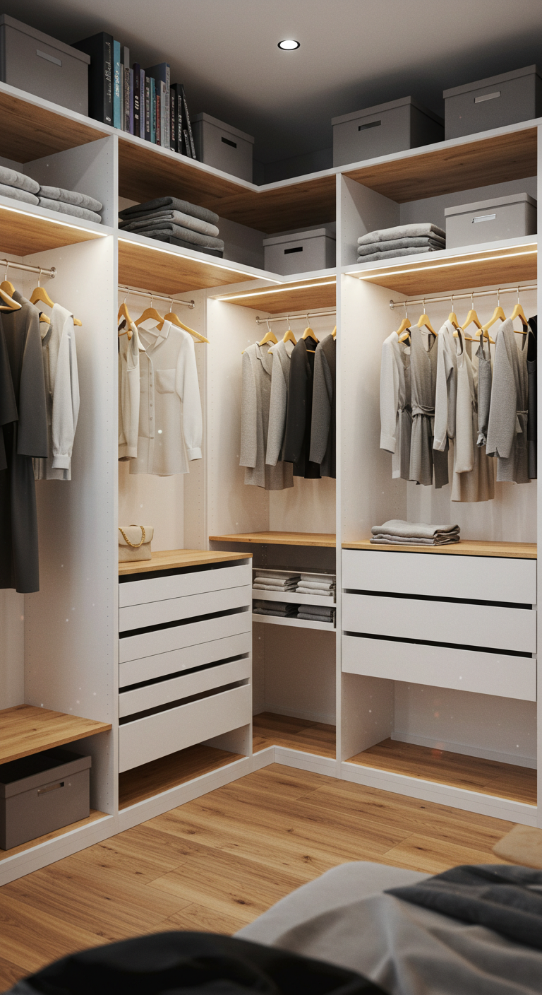 IKEA Billy Bookcase as a Custom Walk-In Closet