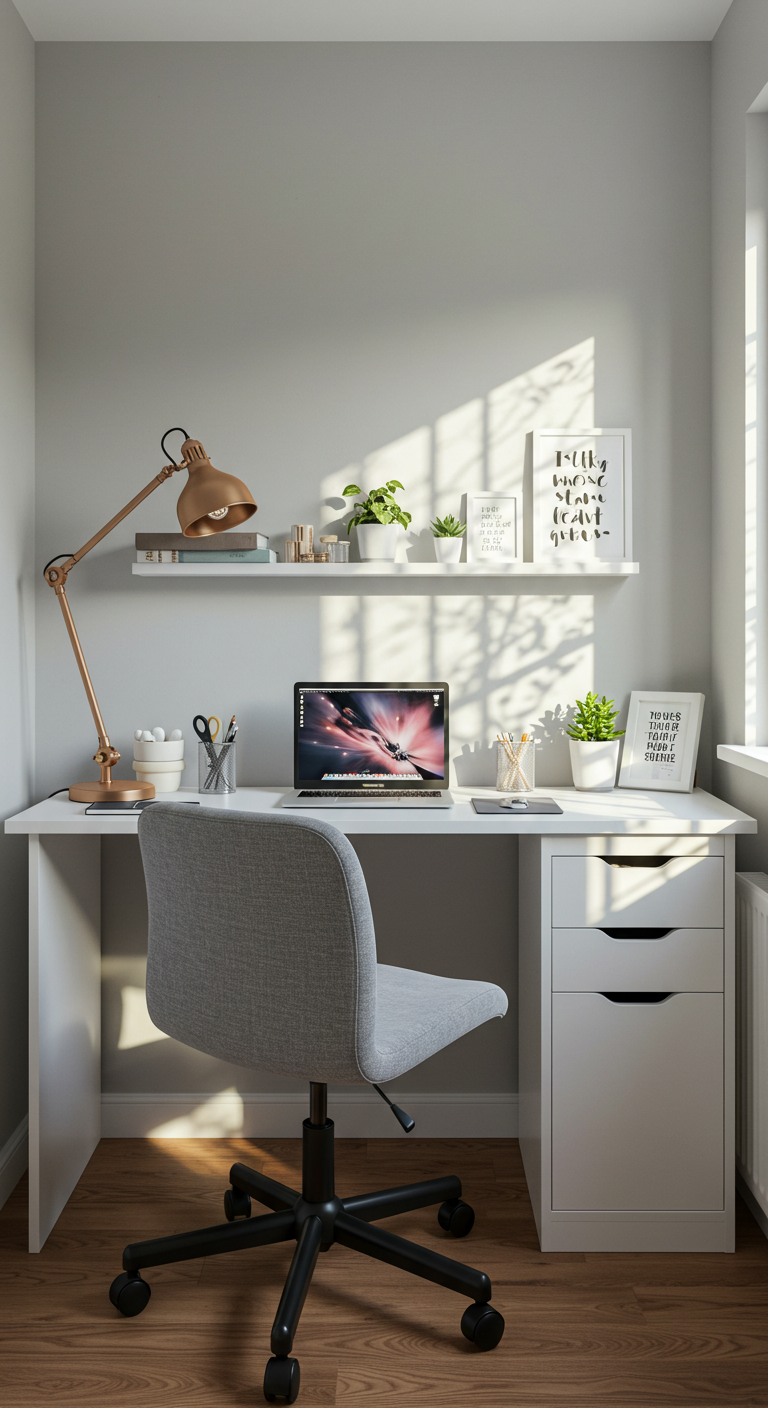 IKEA Billy Desk Setup for a Home Office