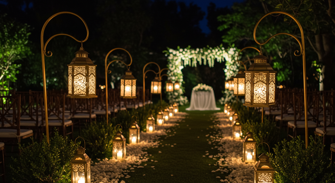 Lantern Wedding Aisle Decor