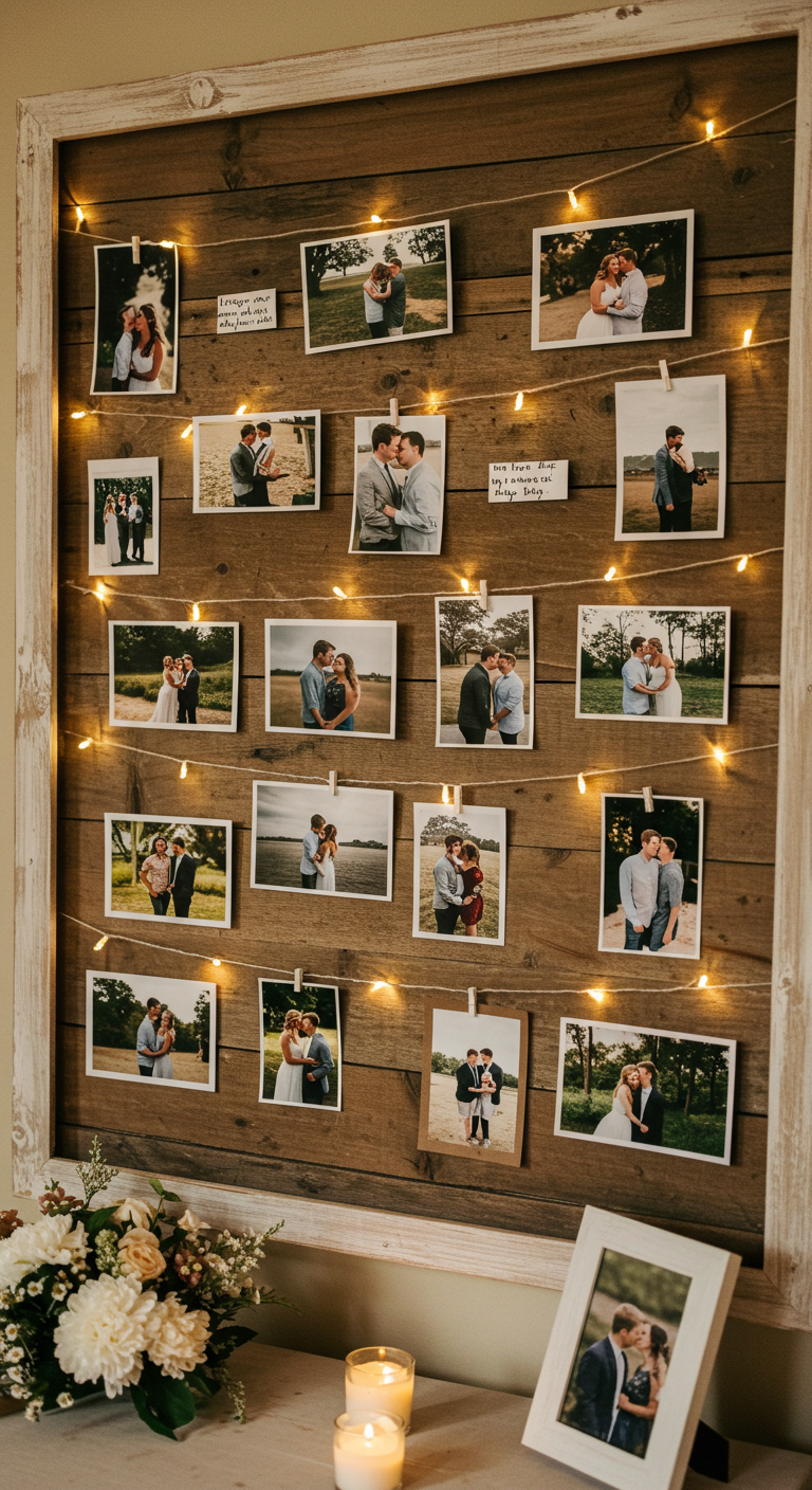 Memory Lane Bridal Shower Display