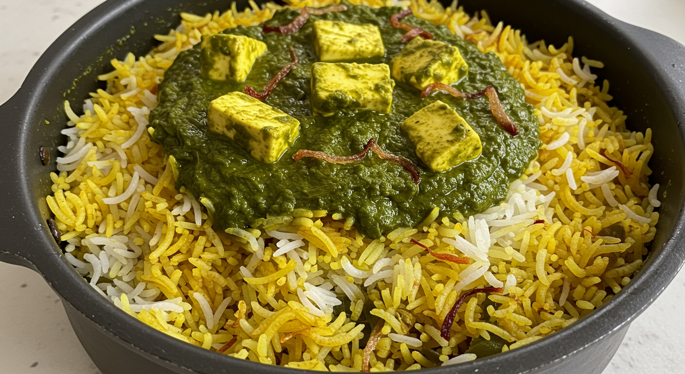 Palak Paneer Biryani