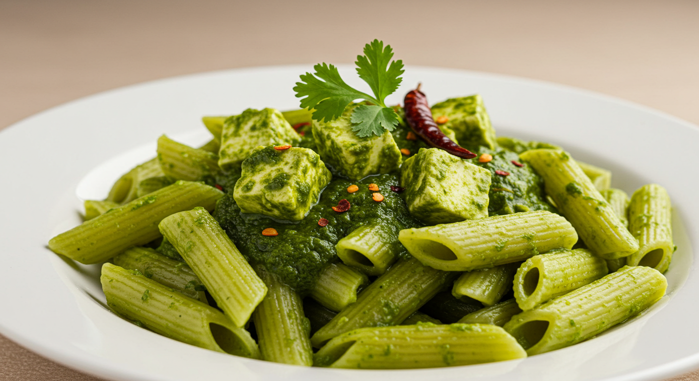 Palak Paneer Pasta