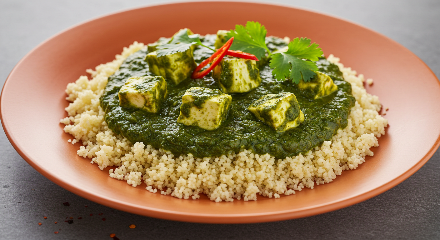 Palak Paneer with Couscous