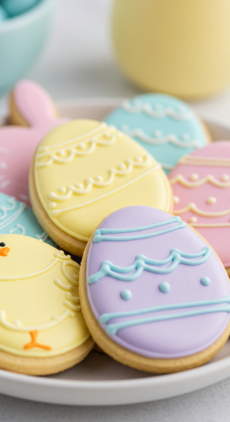Pastel Easter Egg Sugar Cookies