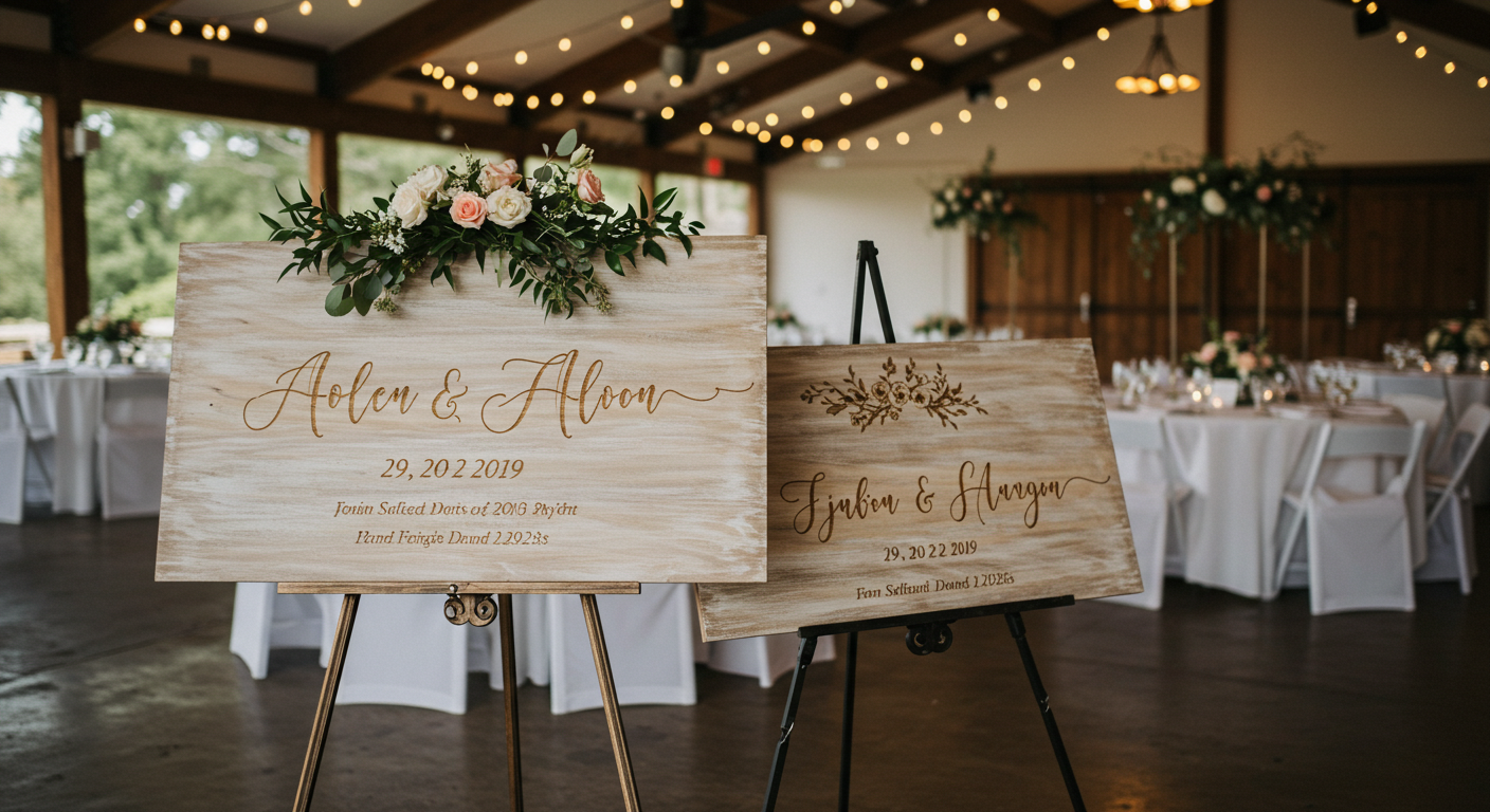 Personalized Wooden Wedding Signs
