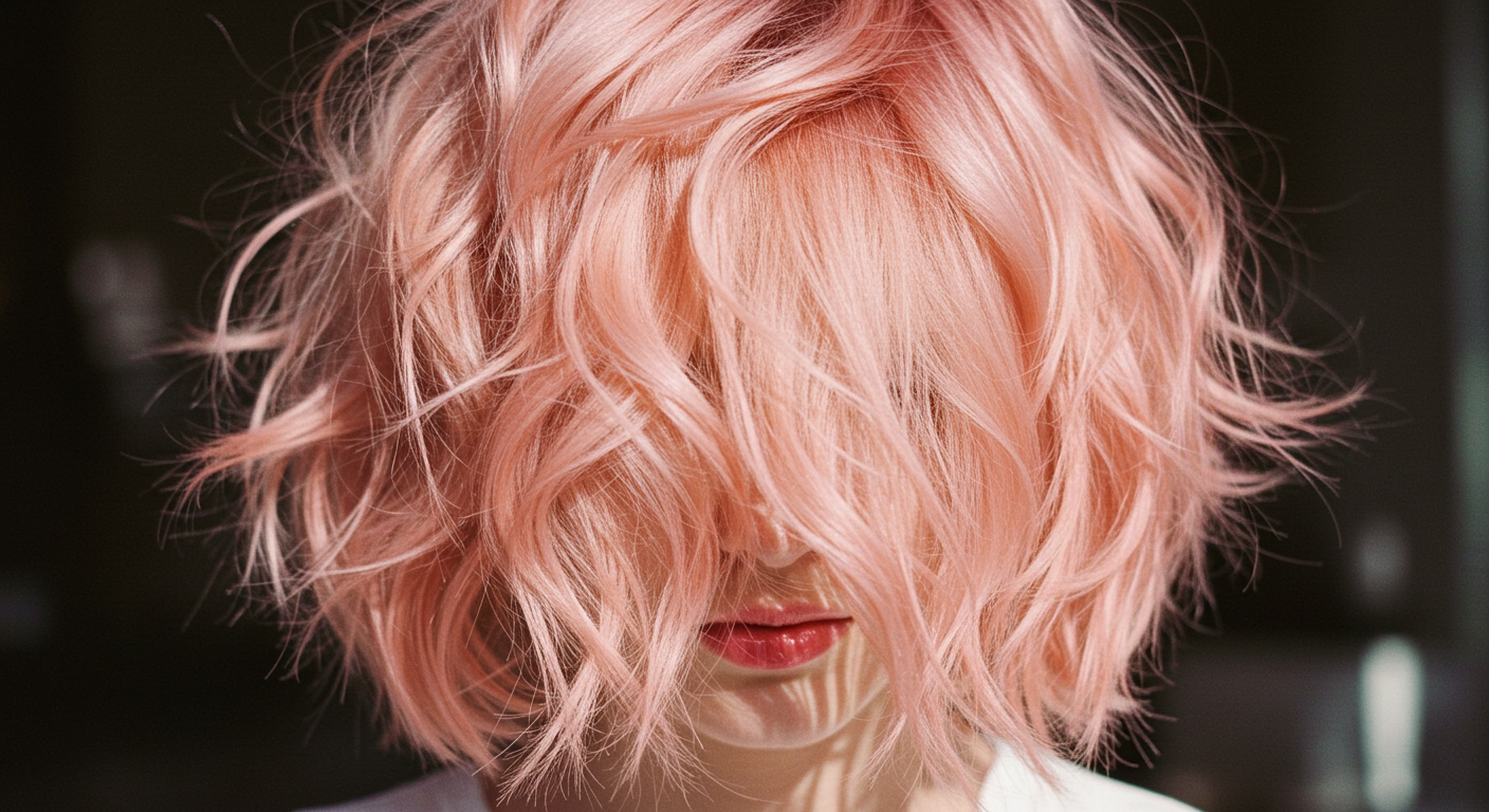 Pink-Infused Strawberry Blonde Hair