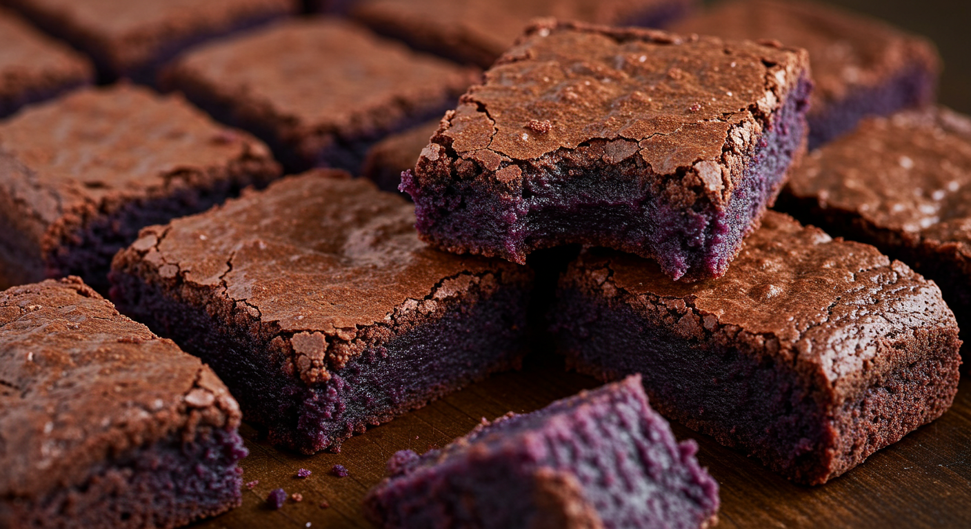 Purple Sweet Potato Brownies