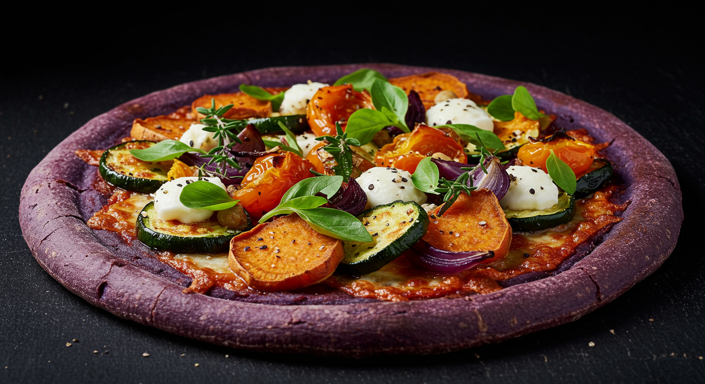 Purple Sweet Potato Pizza Base