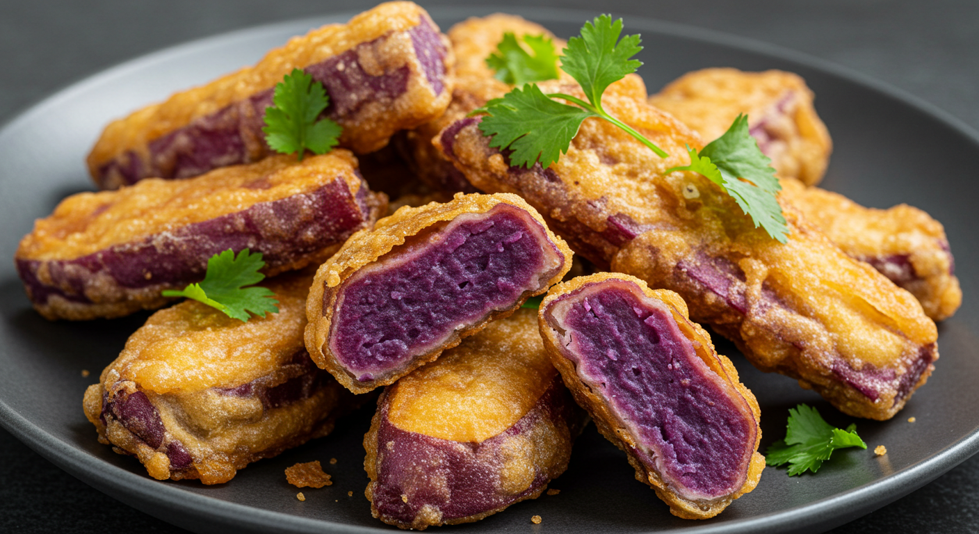 Purple Sweet Potato Tempura