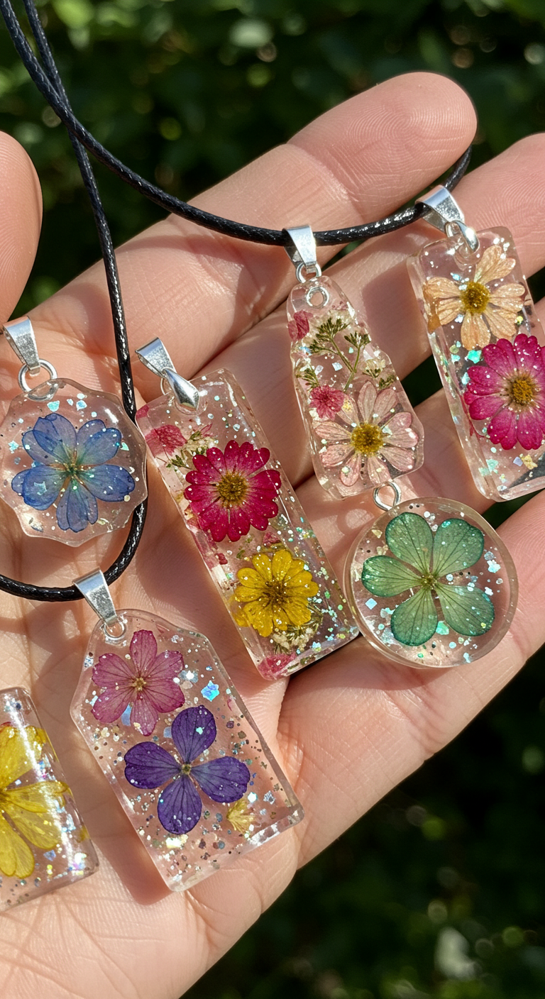 Resin Pendant Necklaces