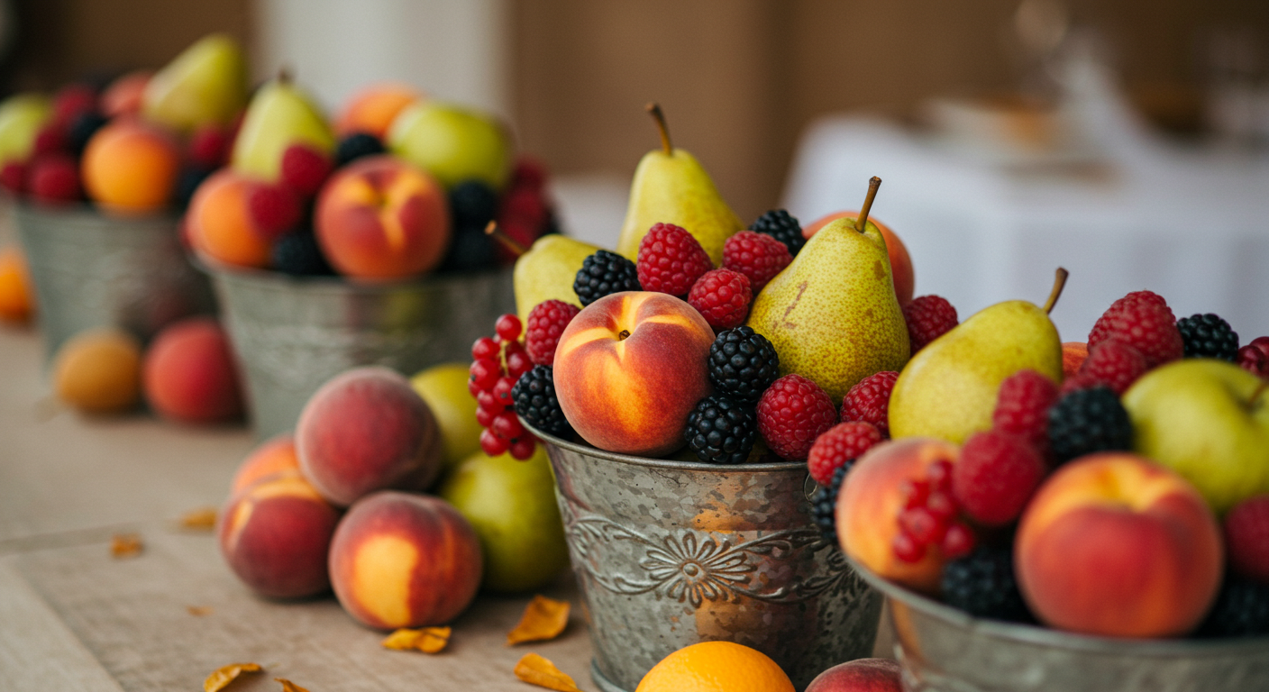 Seasonal Fruit Wedding Centerpieces