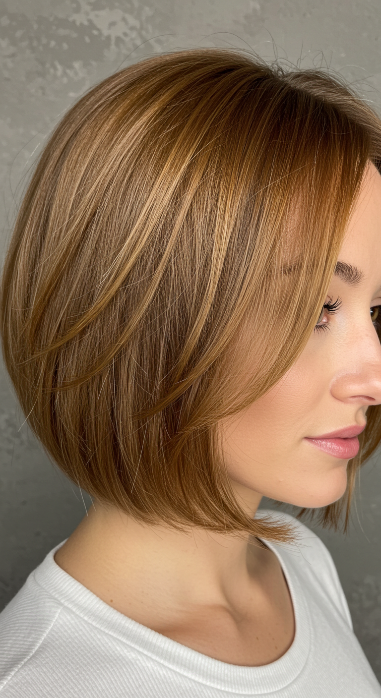 Shoulder-Length Blunt Cut for Thin Hair 