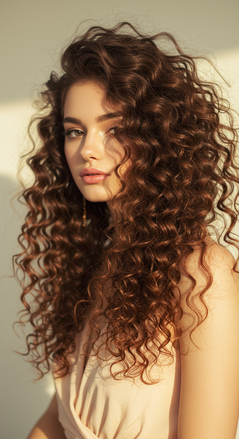 Soft Romantic Curls Curly Hair Girl