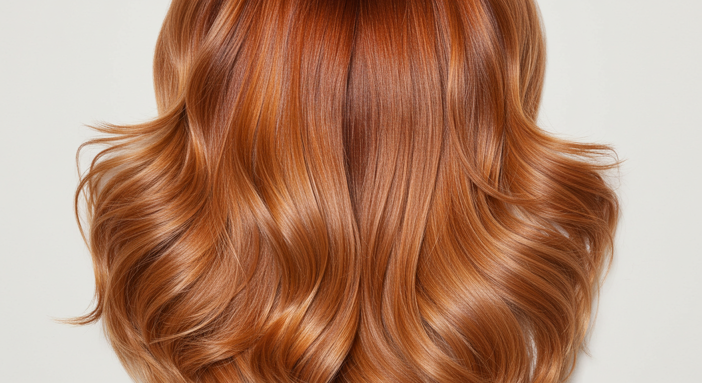 Strawberry Blonde Hair with Caramel Highlights
