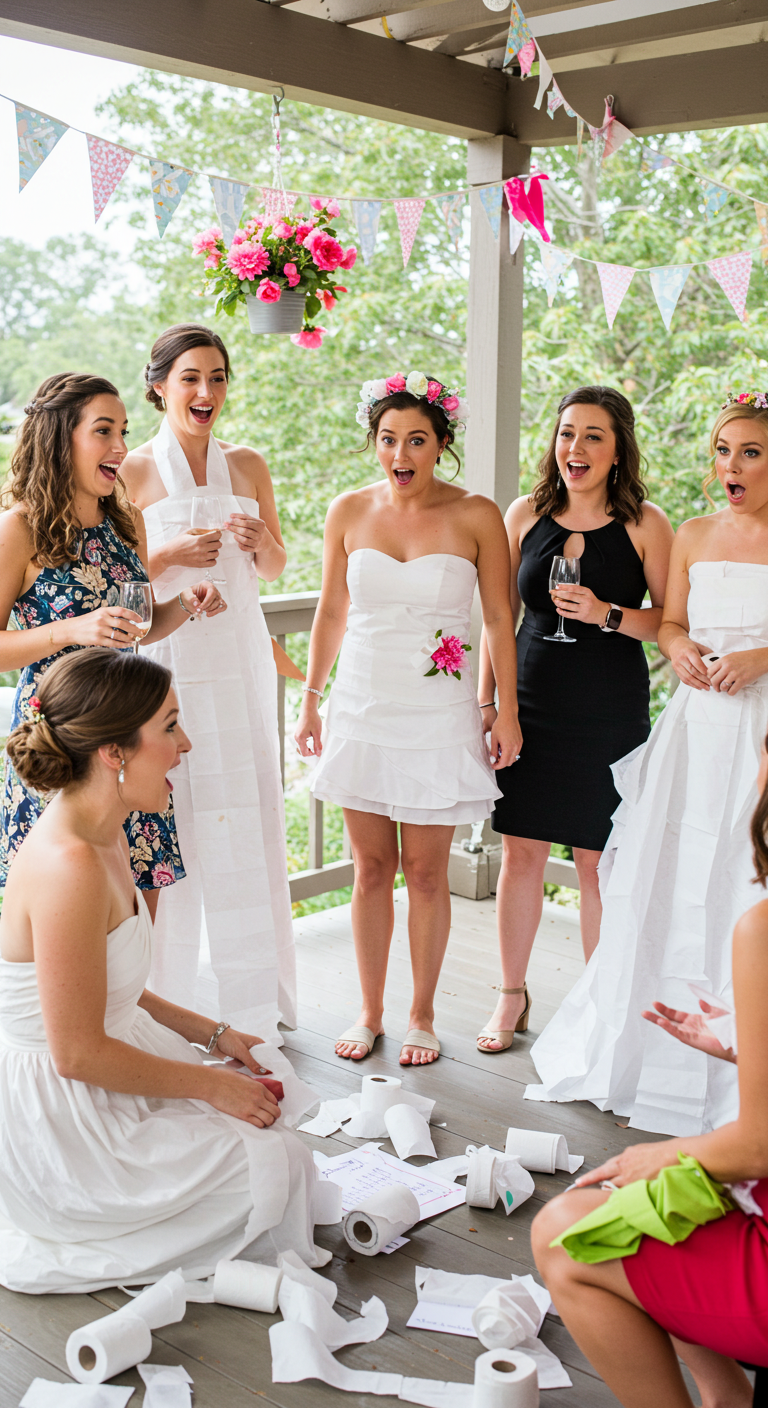 Toilet Paper Wedding Dress Bridal Shower Game