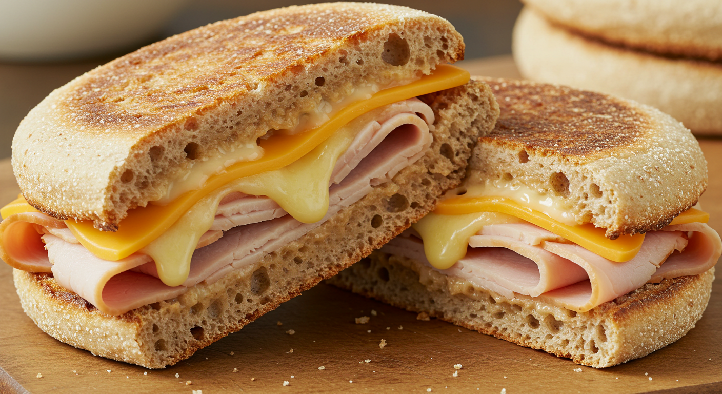 Turkey and Cheese English Muffin