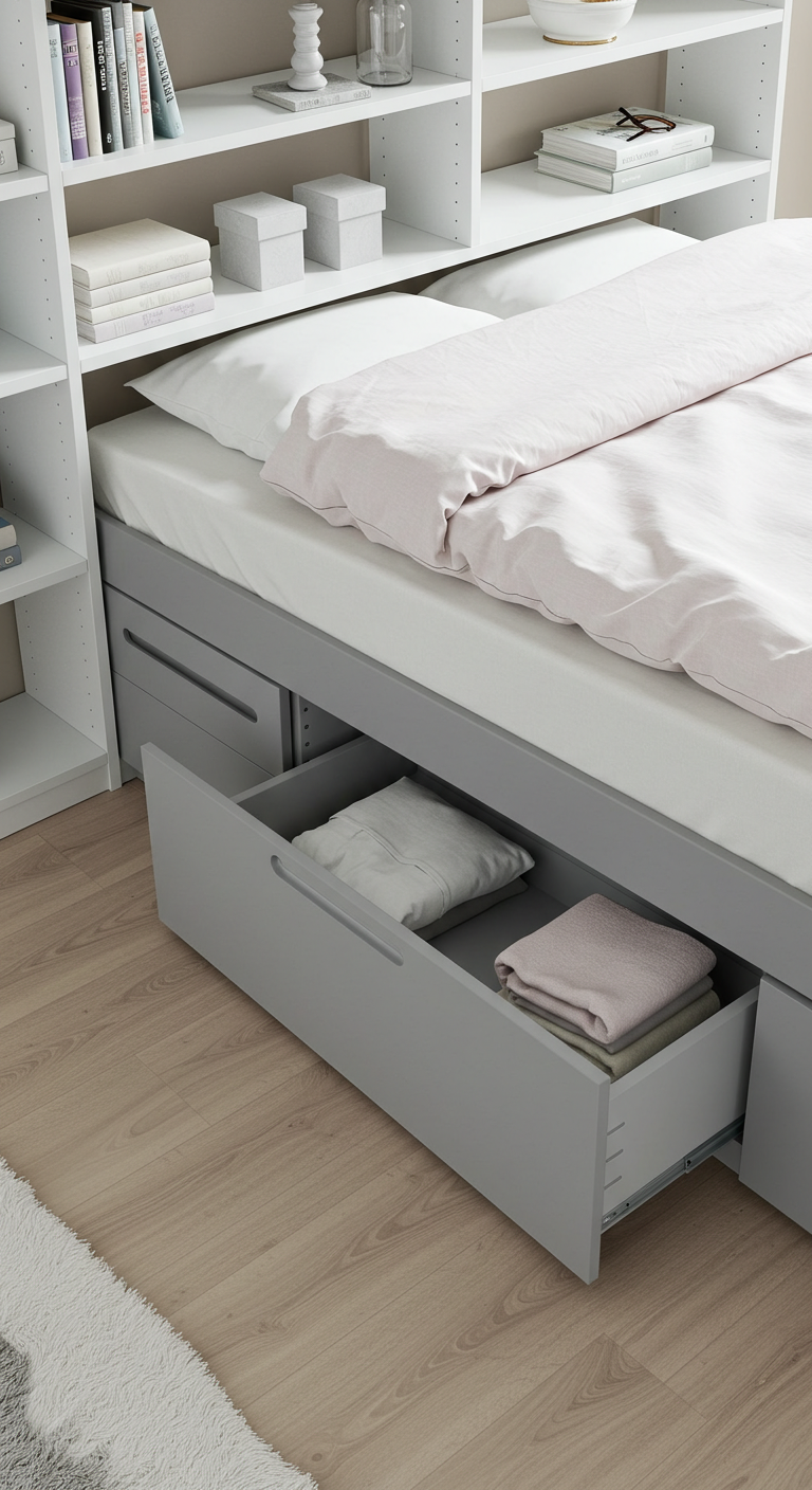 Under-Bed Storage Drawers with Billy Shelves
