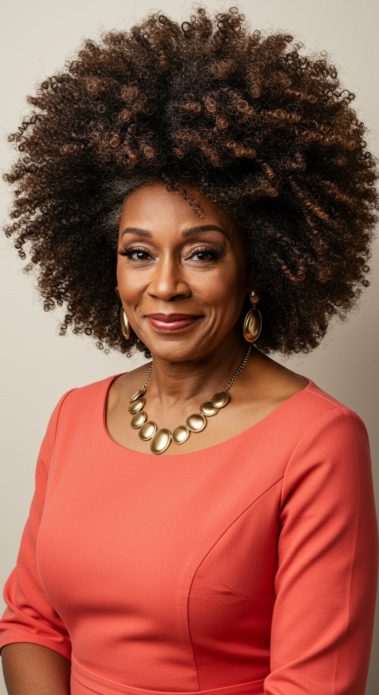 Voluminous Afro for Older Black Women