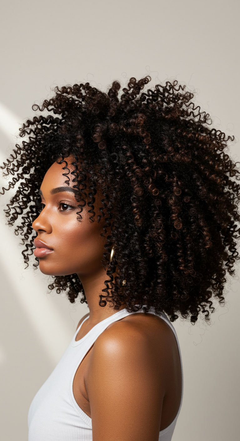 Wash and Go Curls Black Women Hairstyle