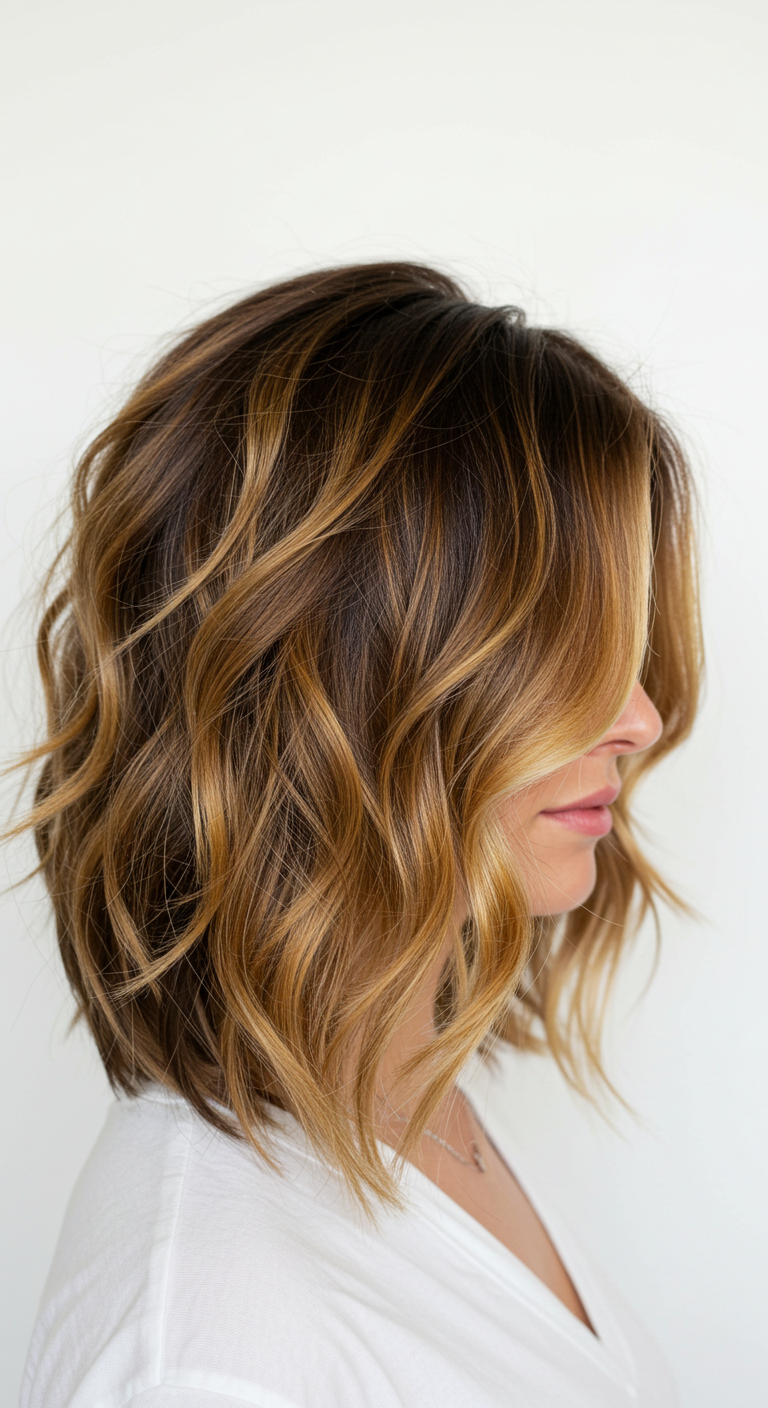 Wavy Shag Cut for Fine Hair 