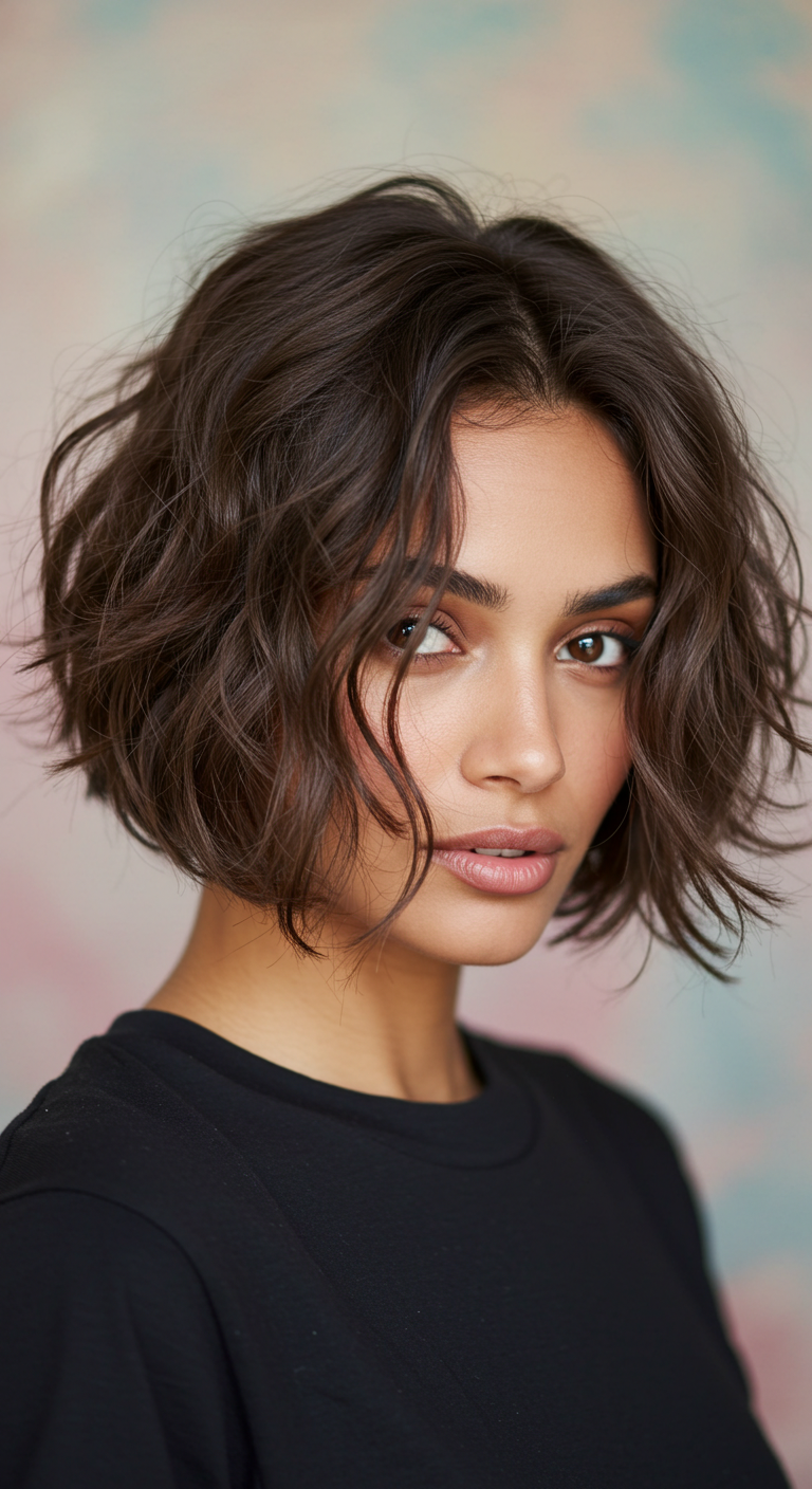 Wavy Short Bob with Layers