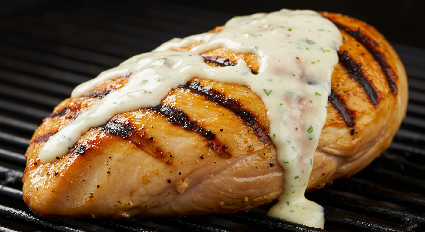 White Sauce-Glazed Grilled Turkey Breast