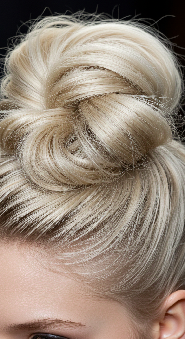 Wispy Top Knot for Thin Hair