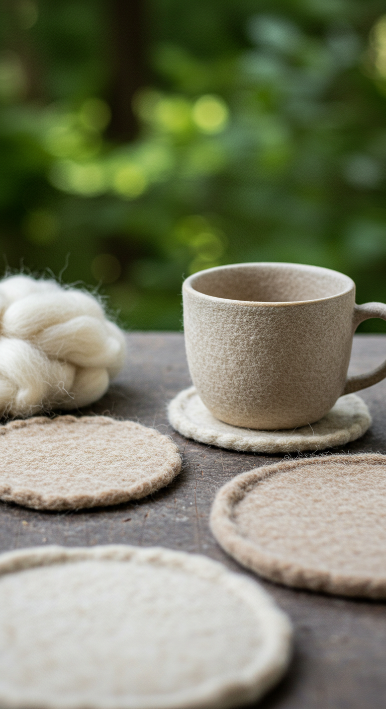Wool Felted Coasters