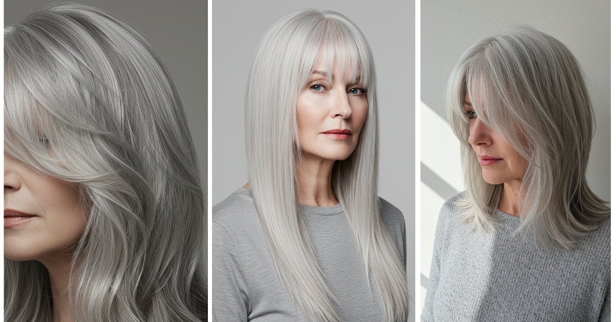 25 Stylish Hairstyles with Bangs for Older Women with Long Hair