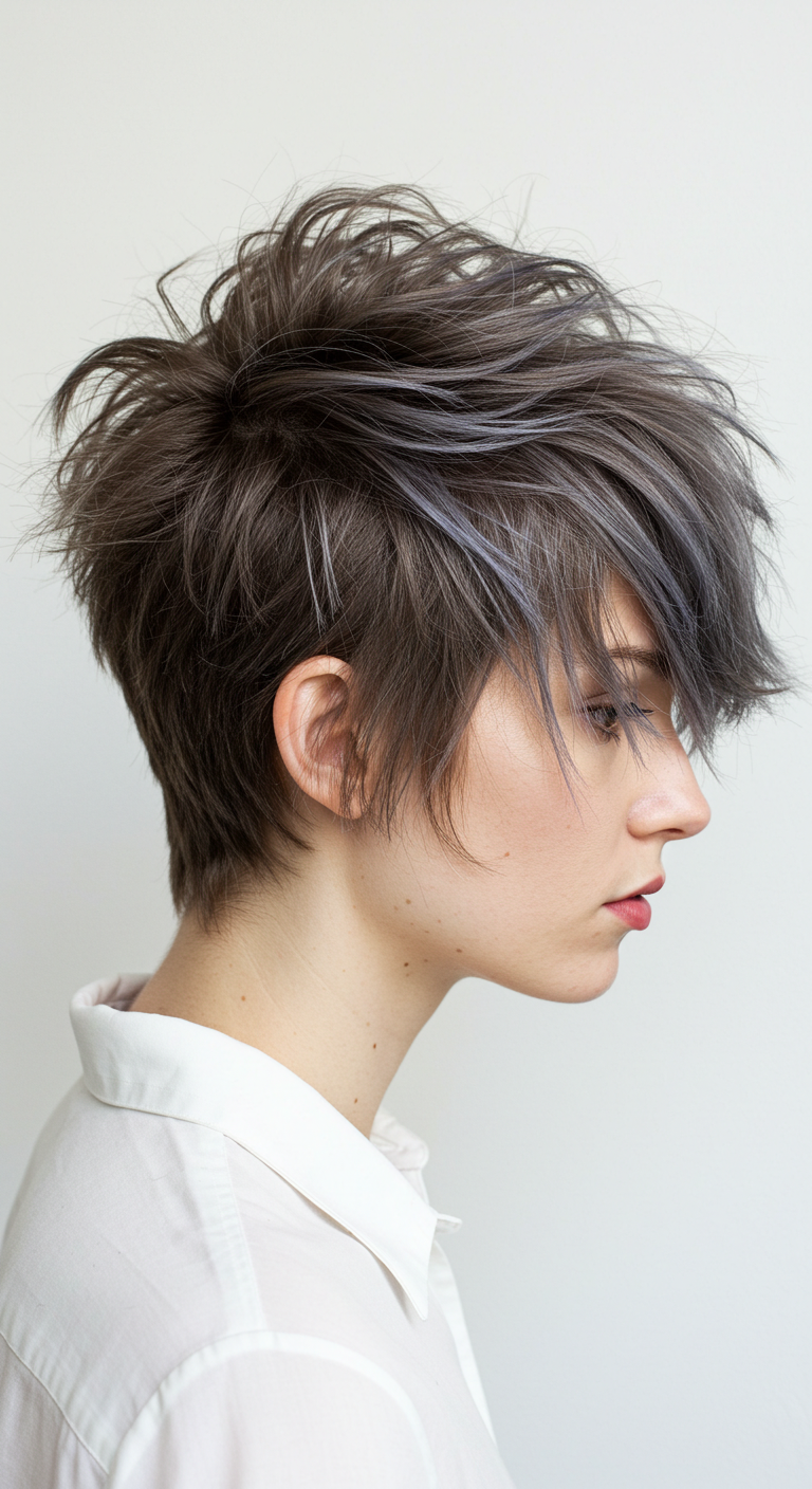 Boyish Crop with Feathered Texture
