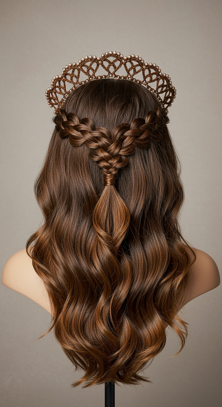 Braided Crown with Loose Waves