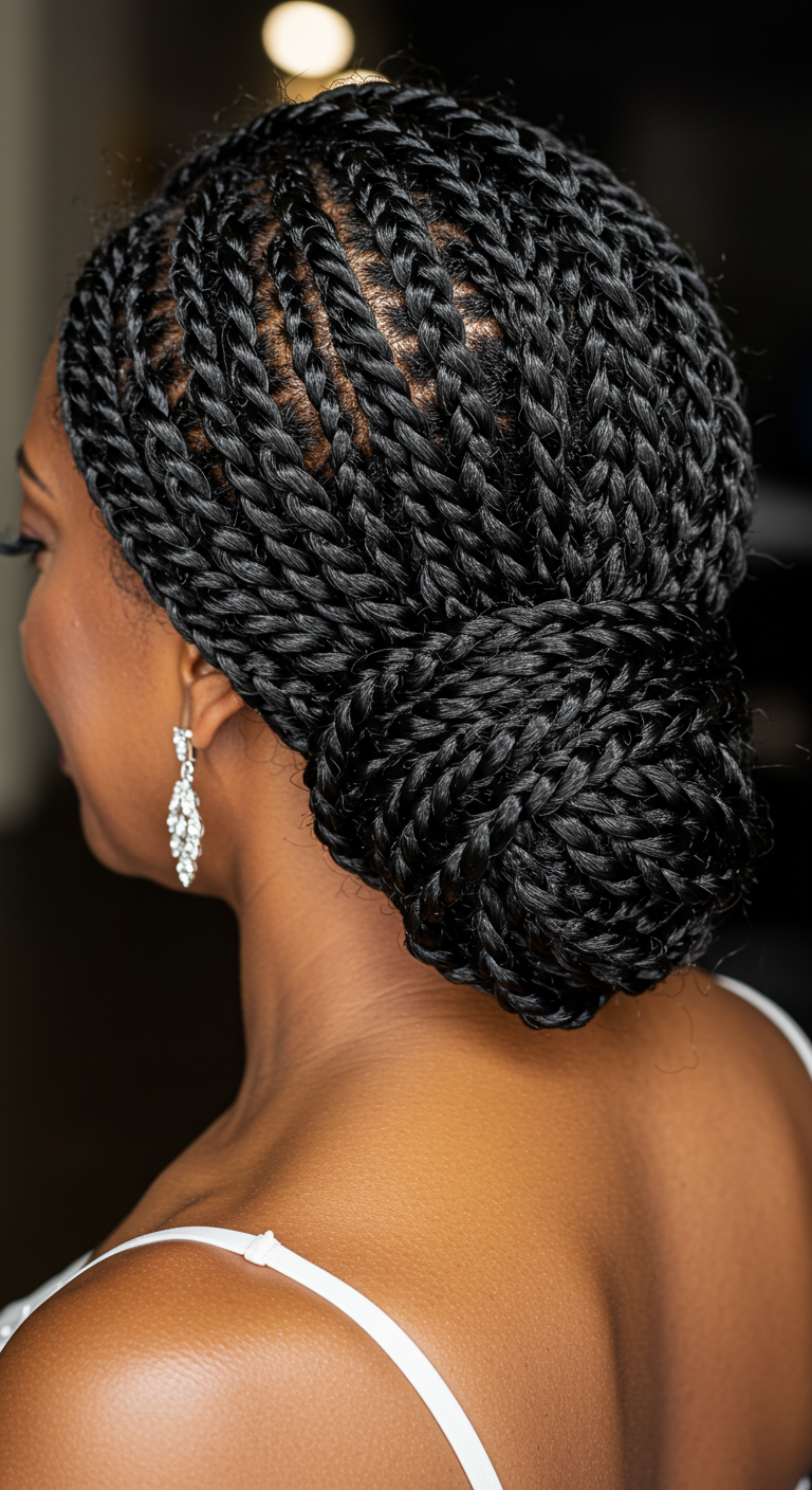 Flat Twists into a Chic Low Chignon – Wedding Hairstyles for Older Black Women