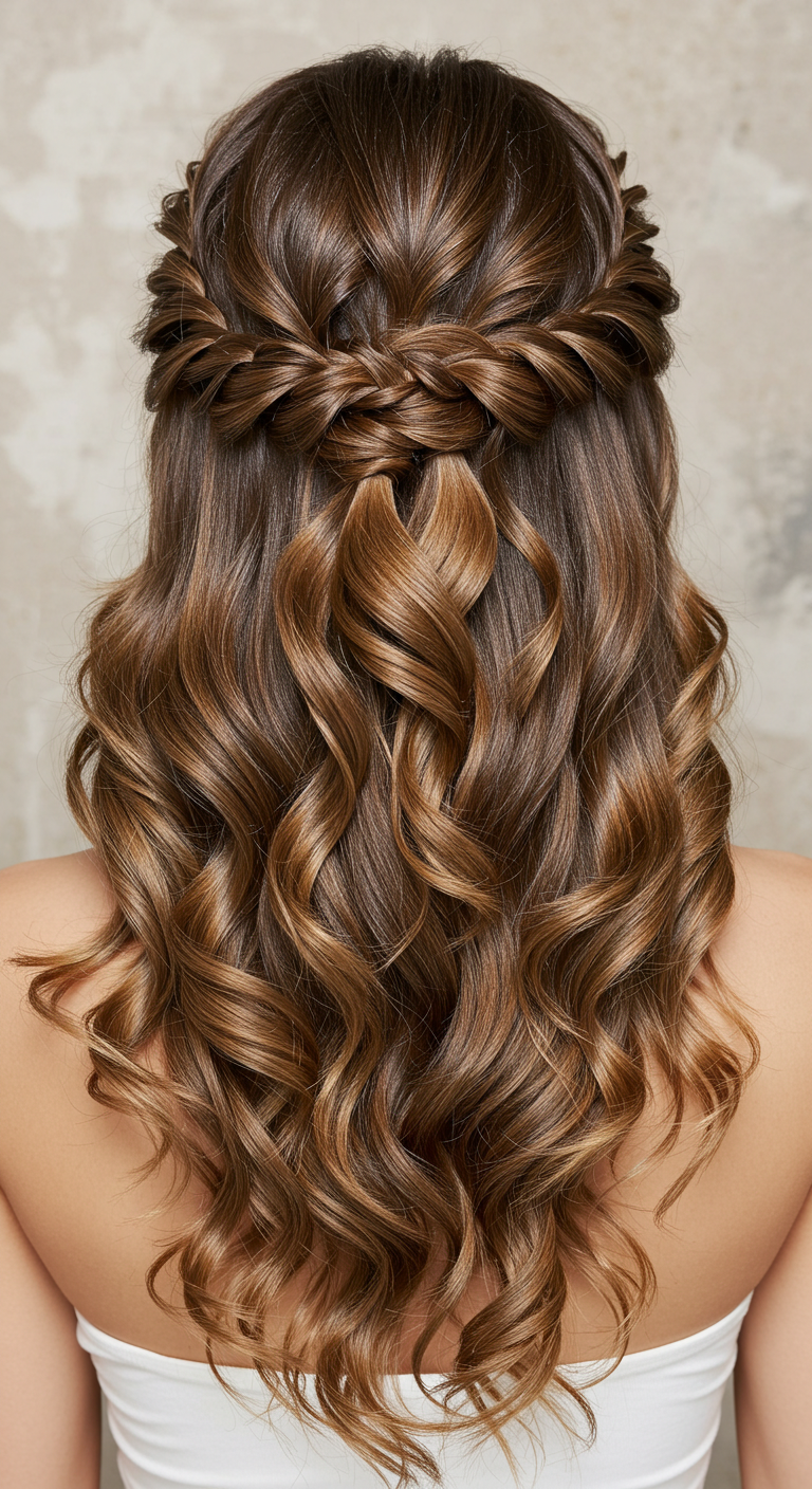 Half-Up Twists with Loose Curls
