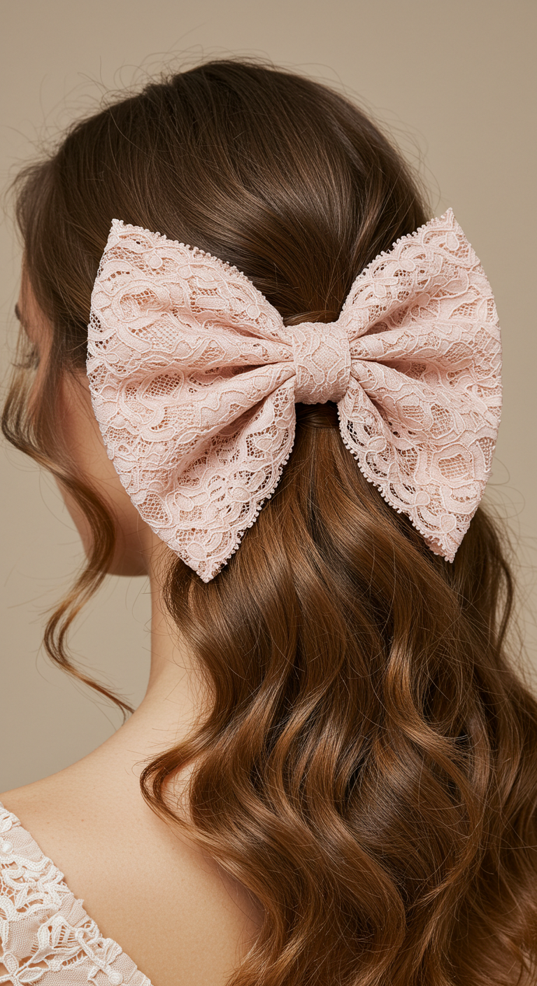 Half-Up with a Statement Bow