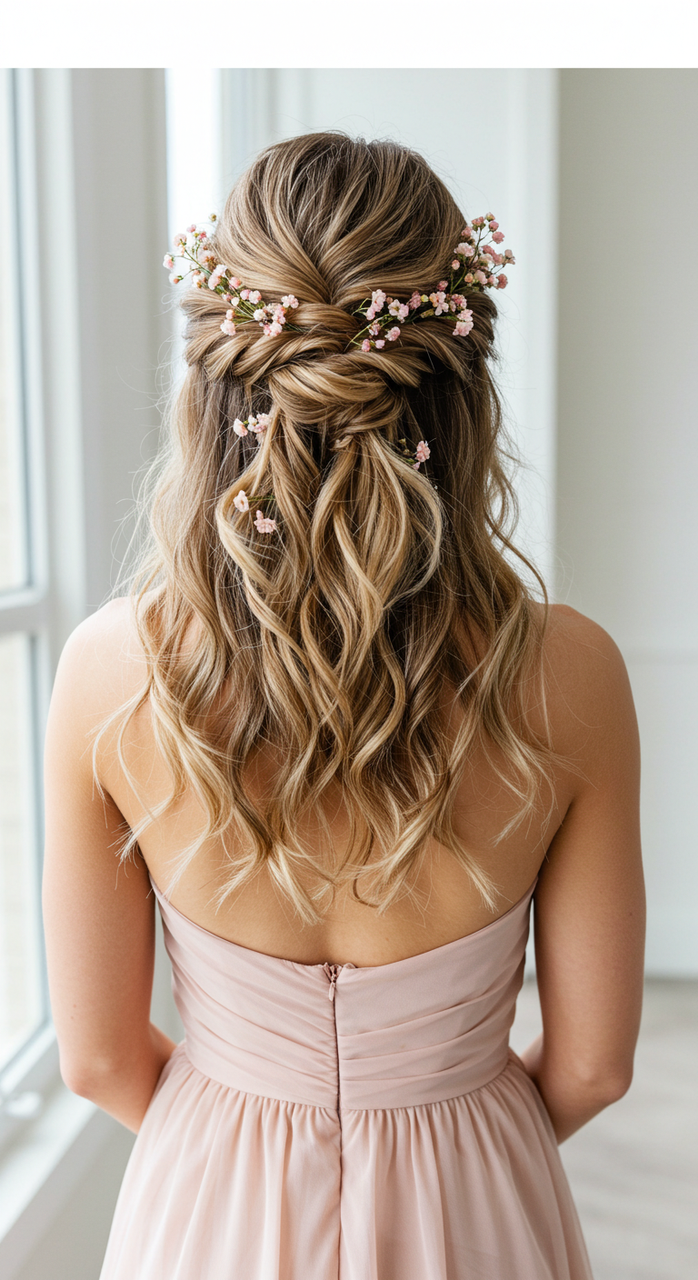 Loose Bohemian Updo Prom Hairstyle for Strapless Dresses
