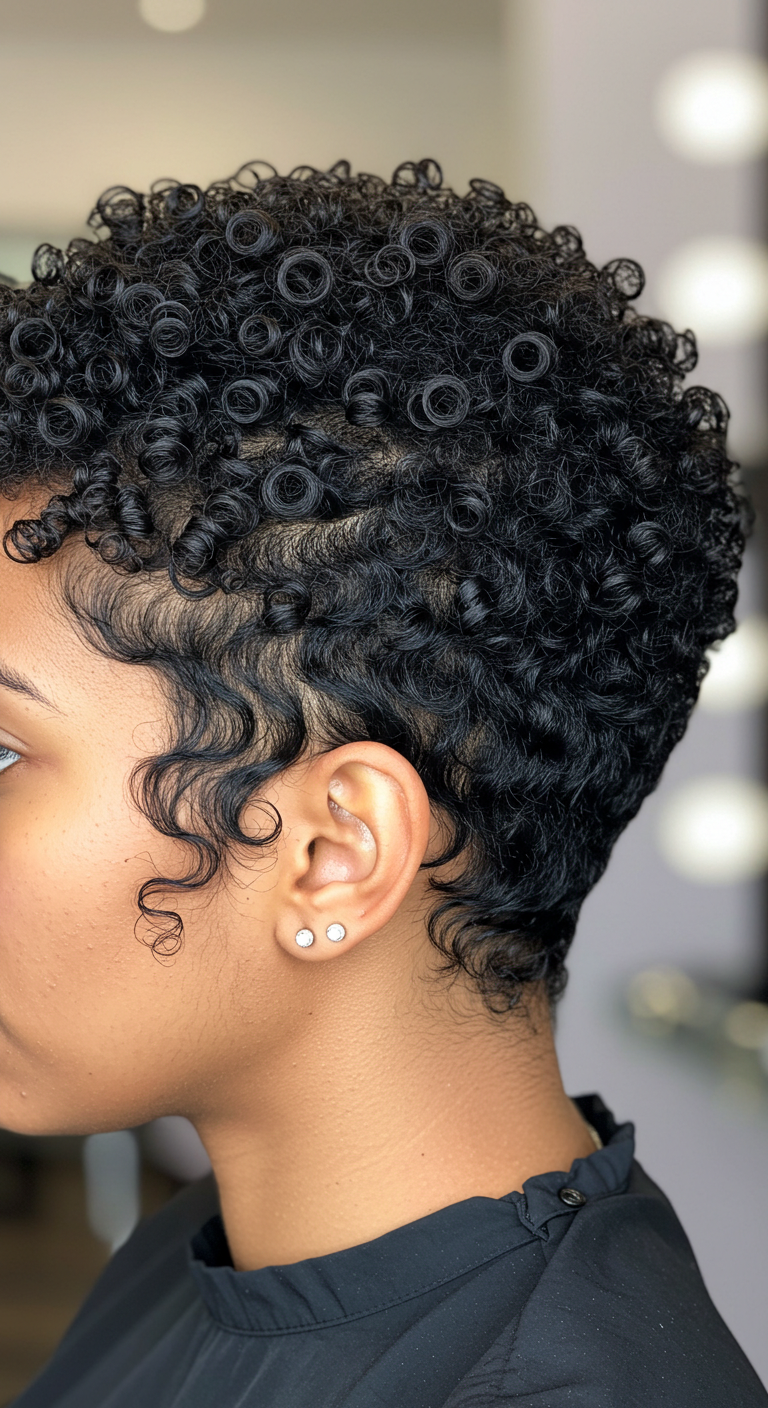 Mini Curly Crop with Defined Ringlets