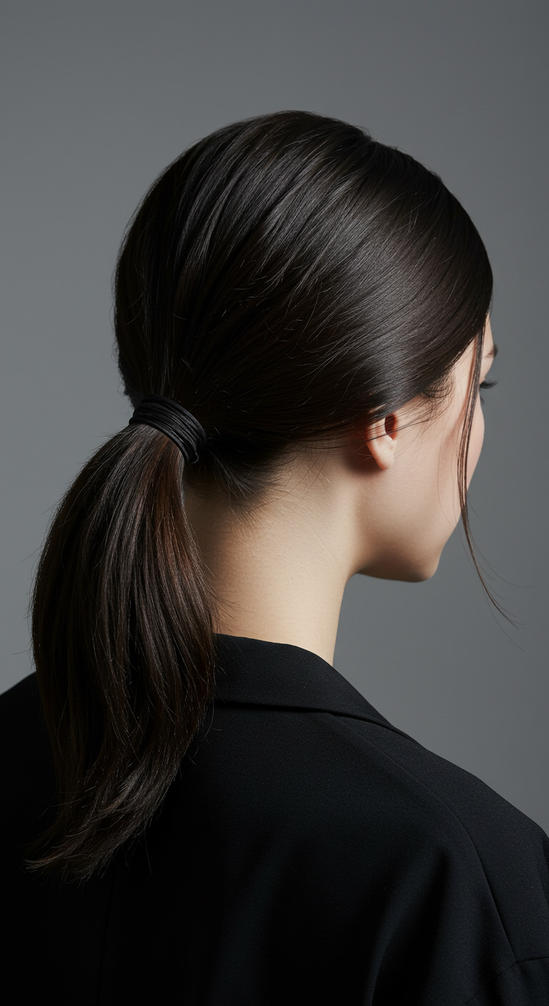 Sleek Low Ponytail with Volume