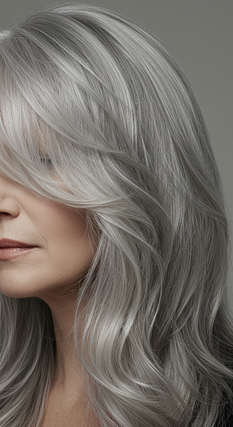 Soft Layered Waves with Wispy Bangs