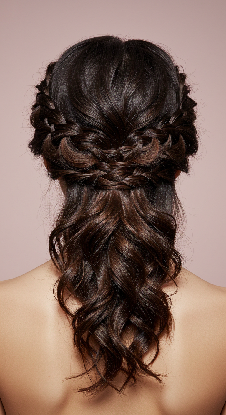 Twisted Halo Half-Updo