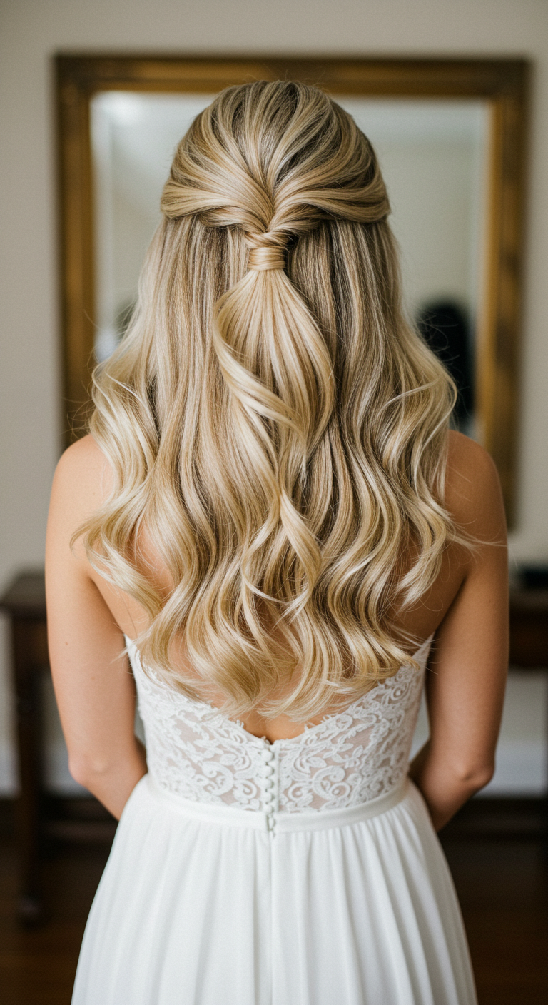 Voluminous Blowout with a Soft Curl Hair Down Wedding Style