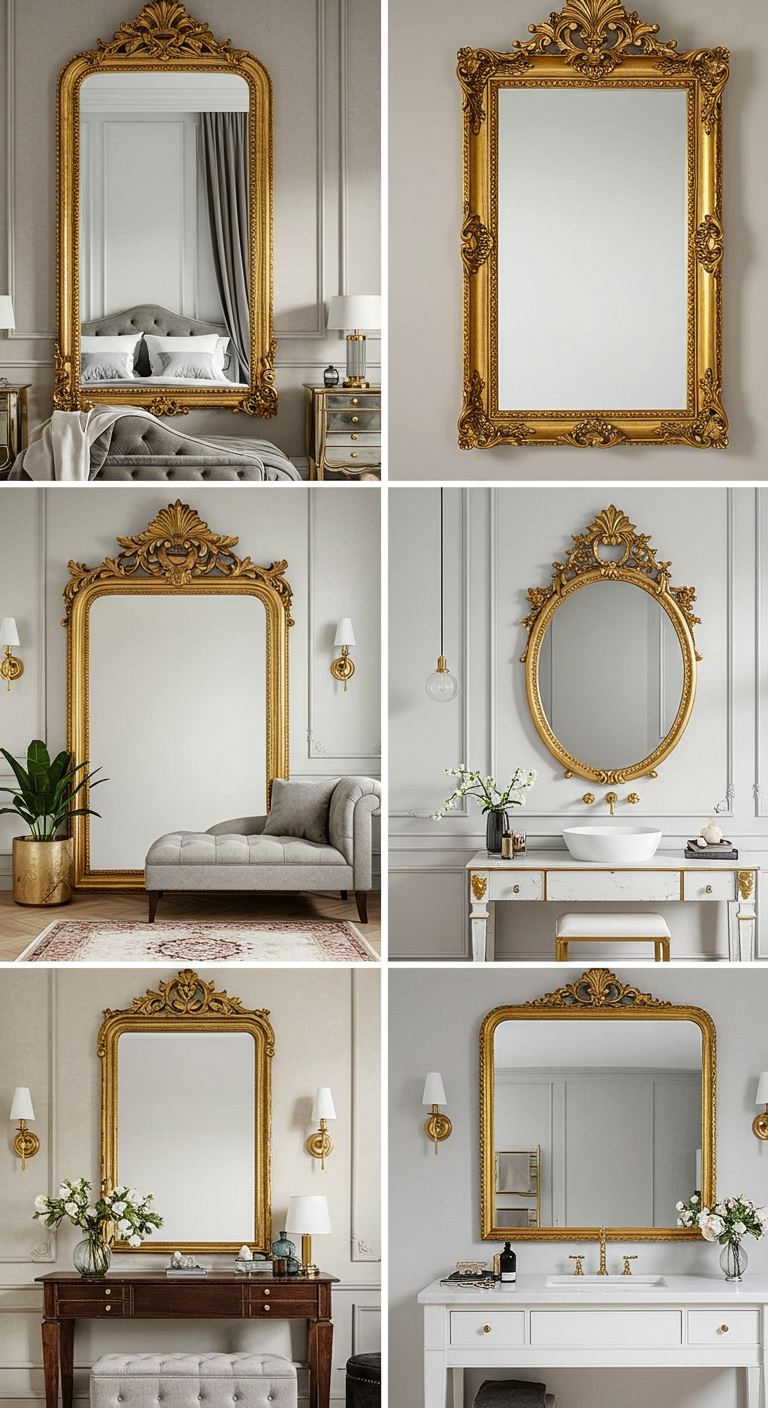 Gold Rimmed Mirrors