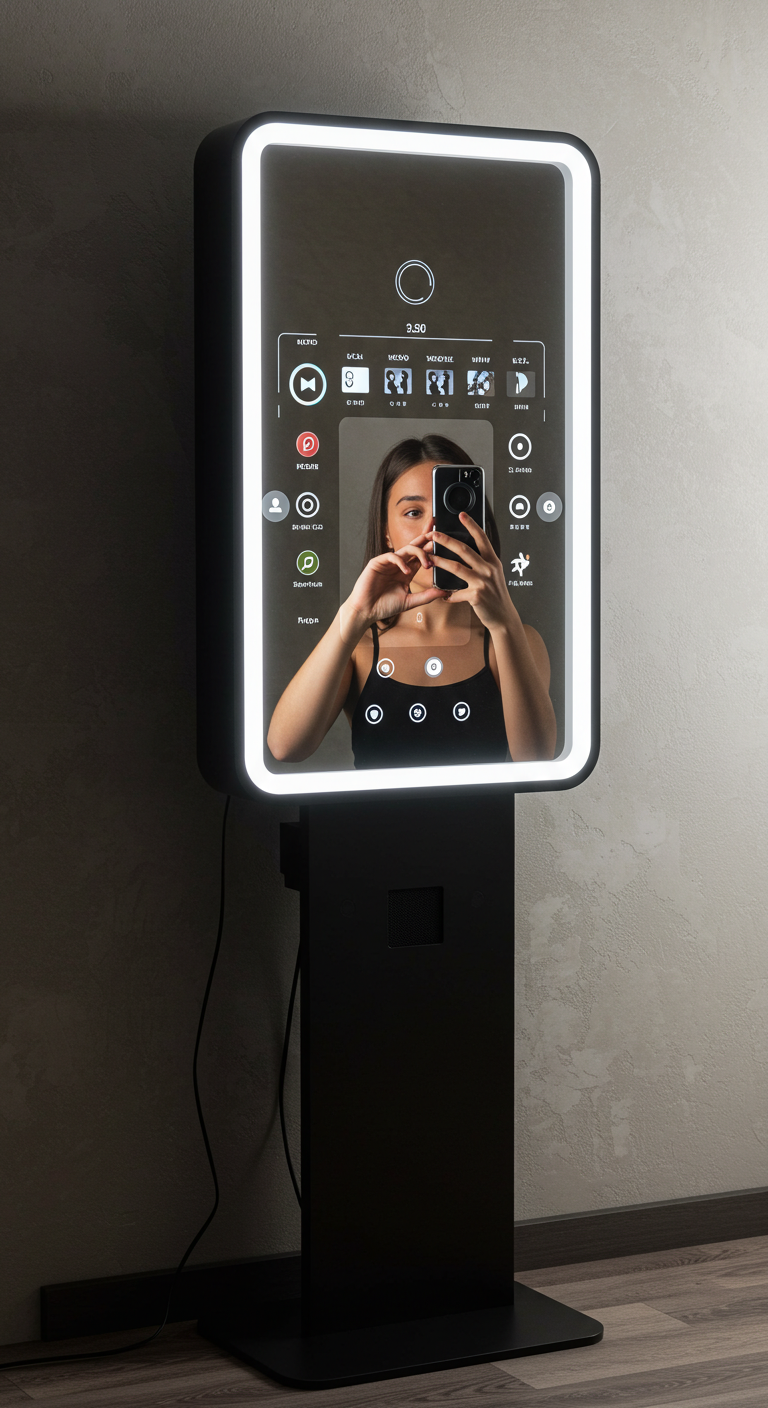 Mirror with Photo Booth Features
