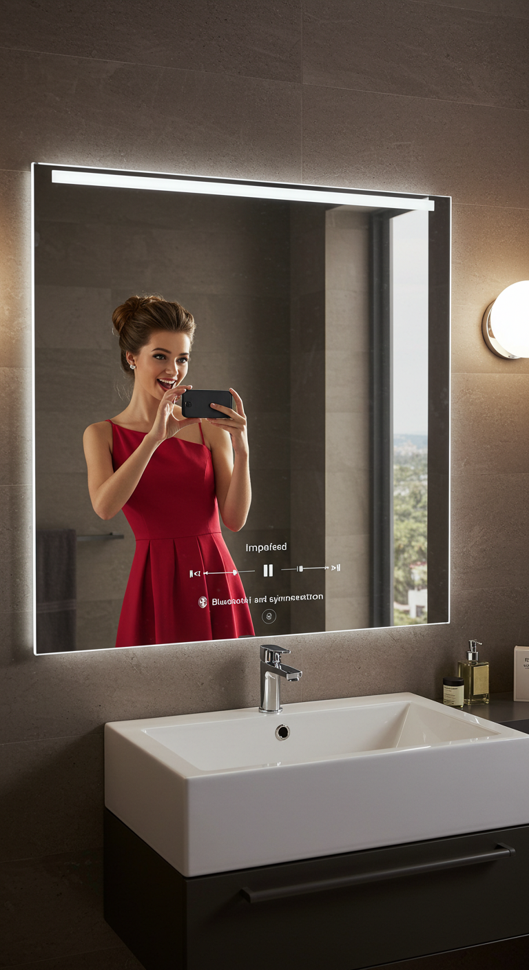 Mirrors with Bluetooth Connectivity for Music