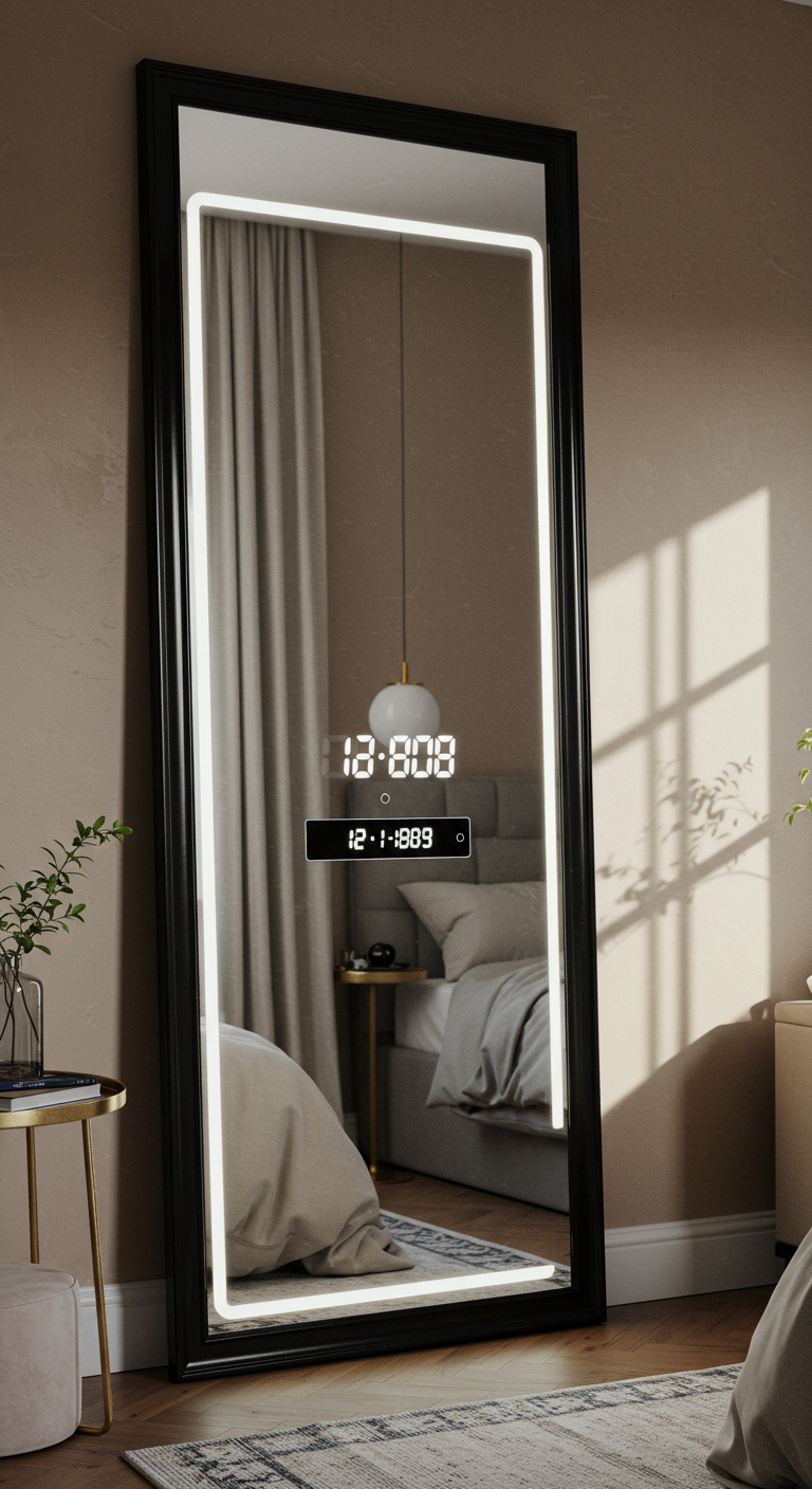 Mirrors with Digital Clocks